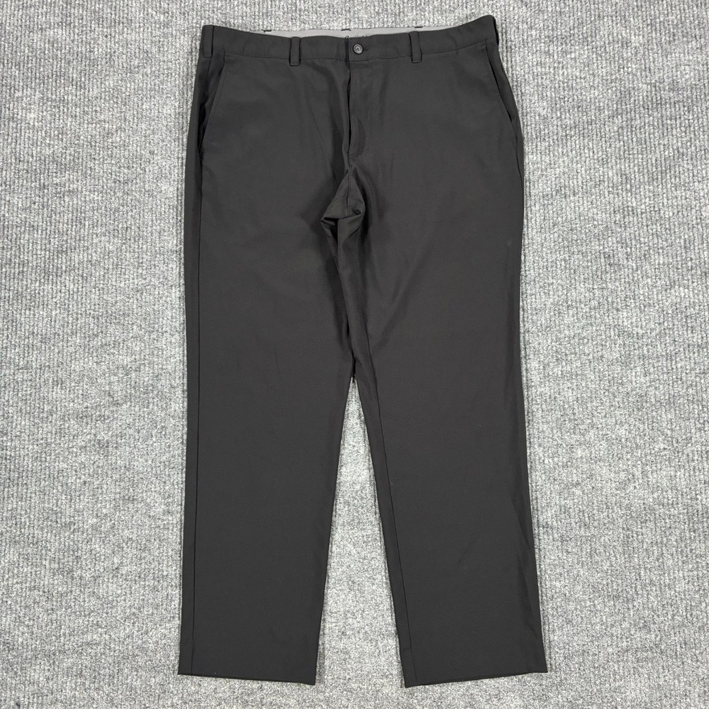Ben Hogan Mens Golf Pants Size 38x32 Black Flat Front Casual Stretch Mid Rise
